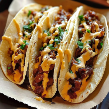 Garlic Butter Honey BBQ Beef Tacos