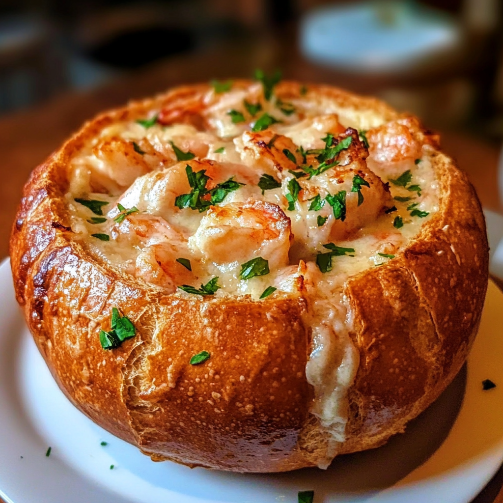 Stuffed Seafood Bread Bowl

