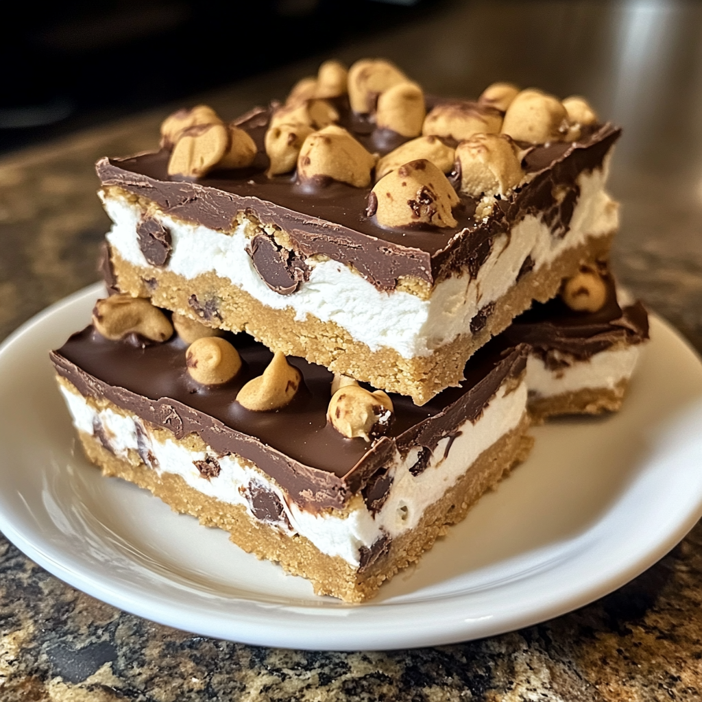 S'mores Cookie Dough Chocolate Bars