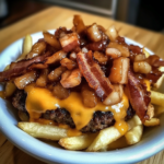 Maple Glazed Bacon Cheeseburger Poutine