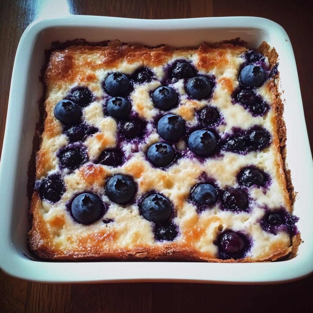 Blueberry Cottage Cheese Breakfast Bake – High-Protein & Gluten-Free