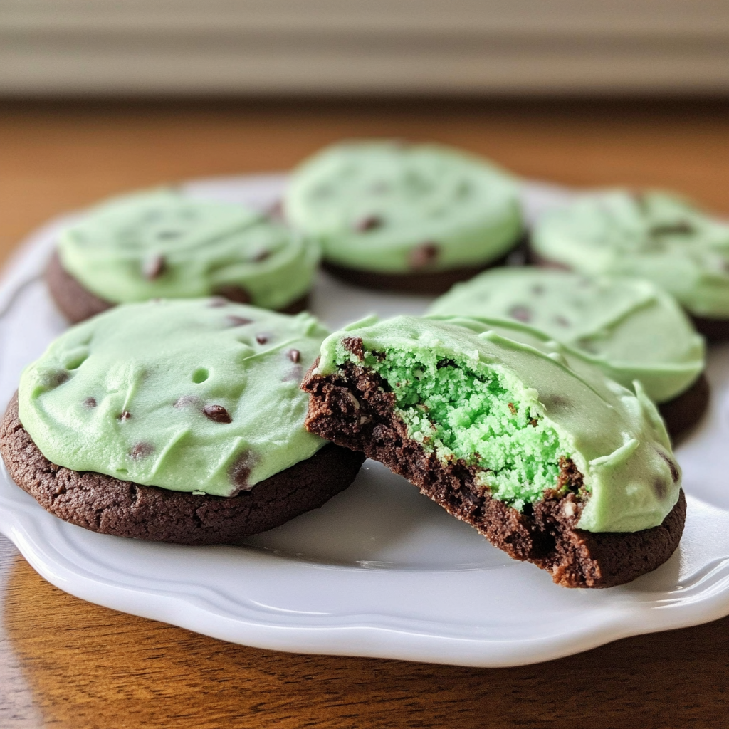 Easy Grasshopper Cake Mix Cookies – Mint Chocolate Perfection!