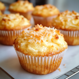 Coconut and Pineapple Cottage Cheese Muffins – Moist & Tropical Treat