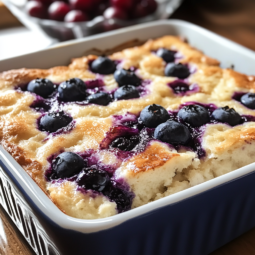 Blueberry Cottage Cheese Breakfast Bake – High-Protein & Gluten-Free