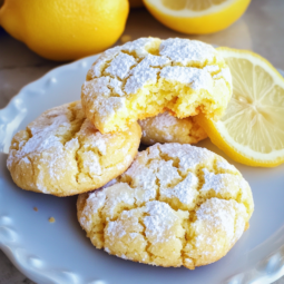 Lemon Crinkle Cookies – Soft, Chewy & Bursting with Citrus Flavor