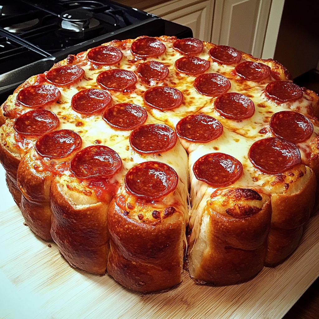 Stuffed Crust Pepperoni Pizza