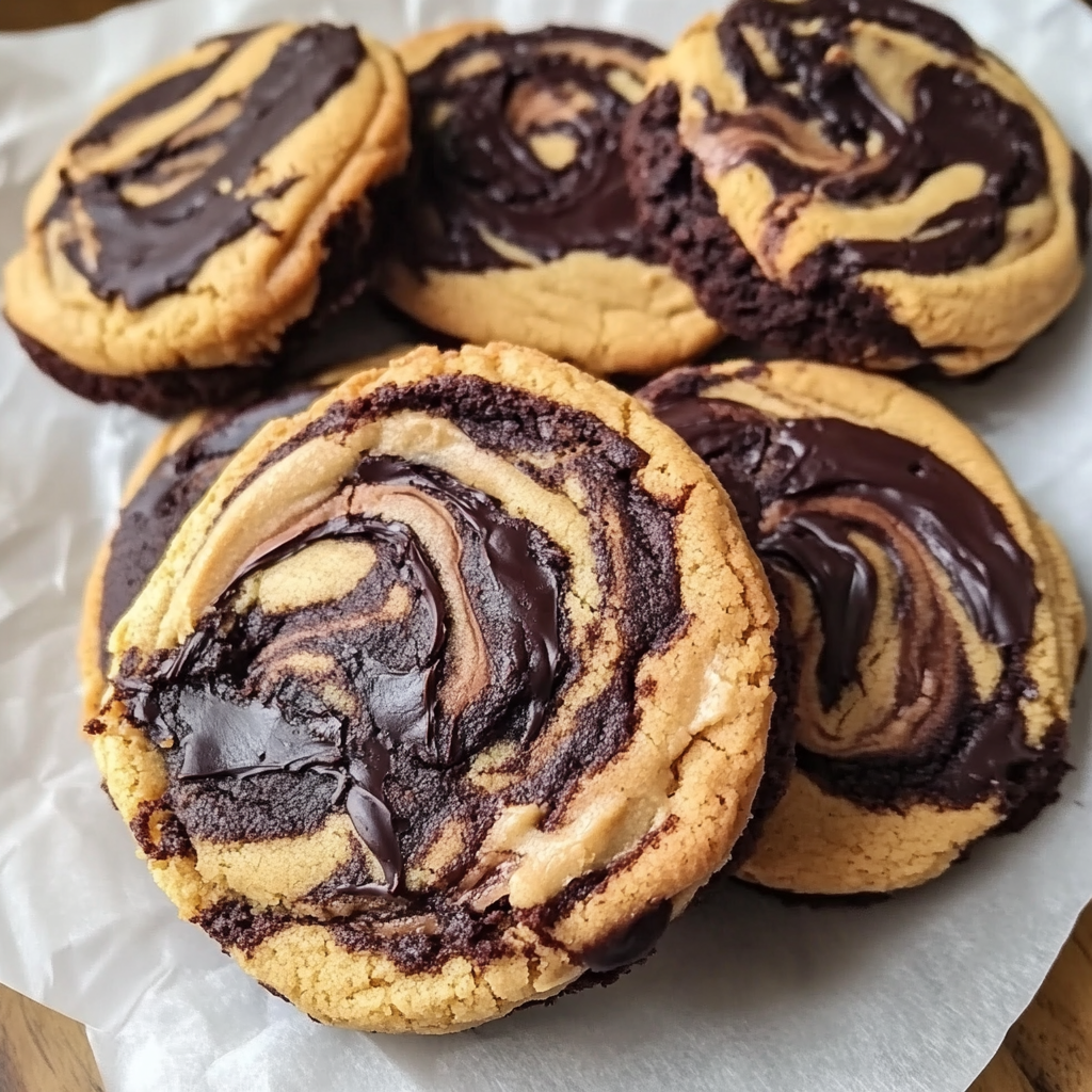 Peanut Butter Brownie Swirl Cookies – Fudgy, Chewy & Irresistible!