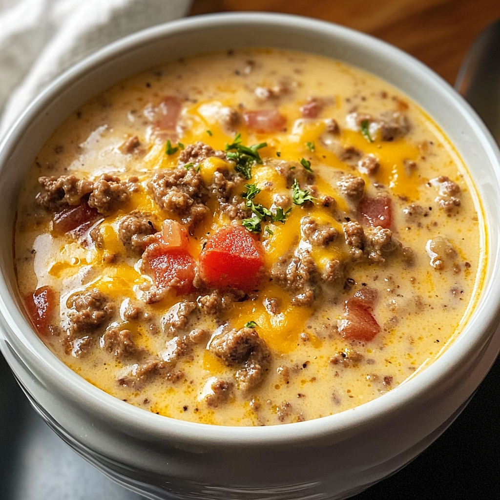 Easy Cheeseburger Soup