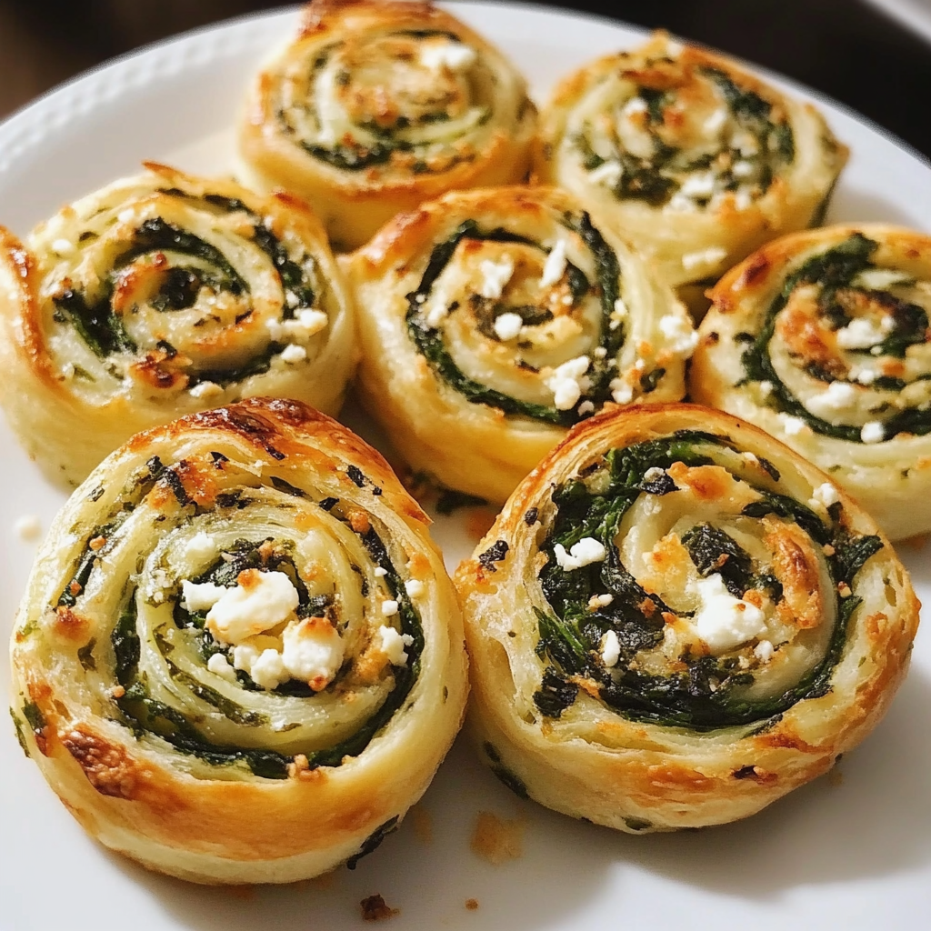 Spinach Feta Pinwheels – Easy Puff Pastry Appetizer Recipe