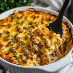 Breakfast Sausage and Cheese Casserole: Easy, Cheesy & Delicious