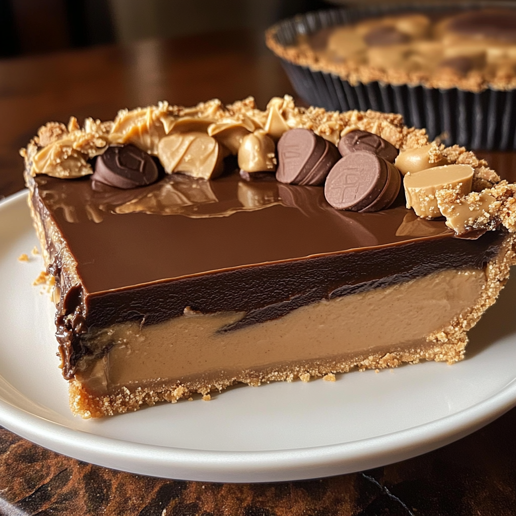 Reese’s Peanut Butter Cup Pie Recipe – Rich, Creamy & Irresistible Dessert