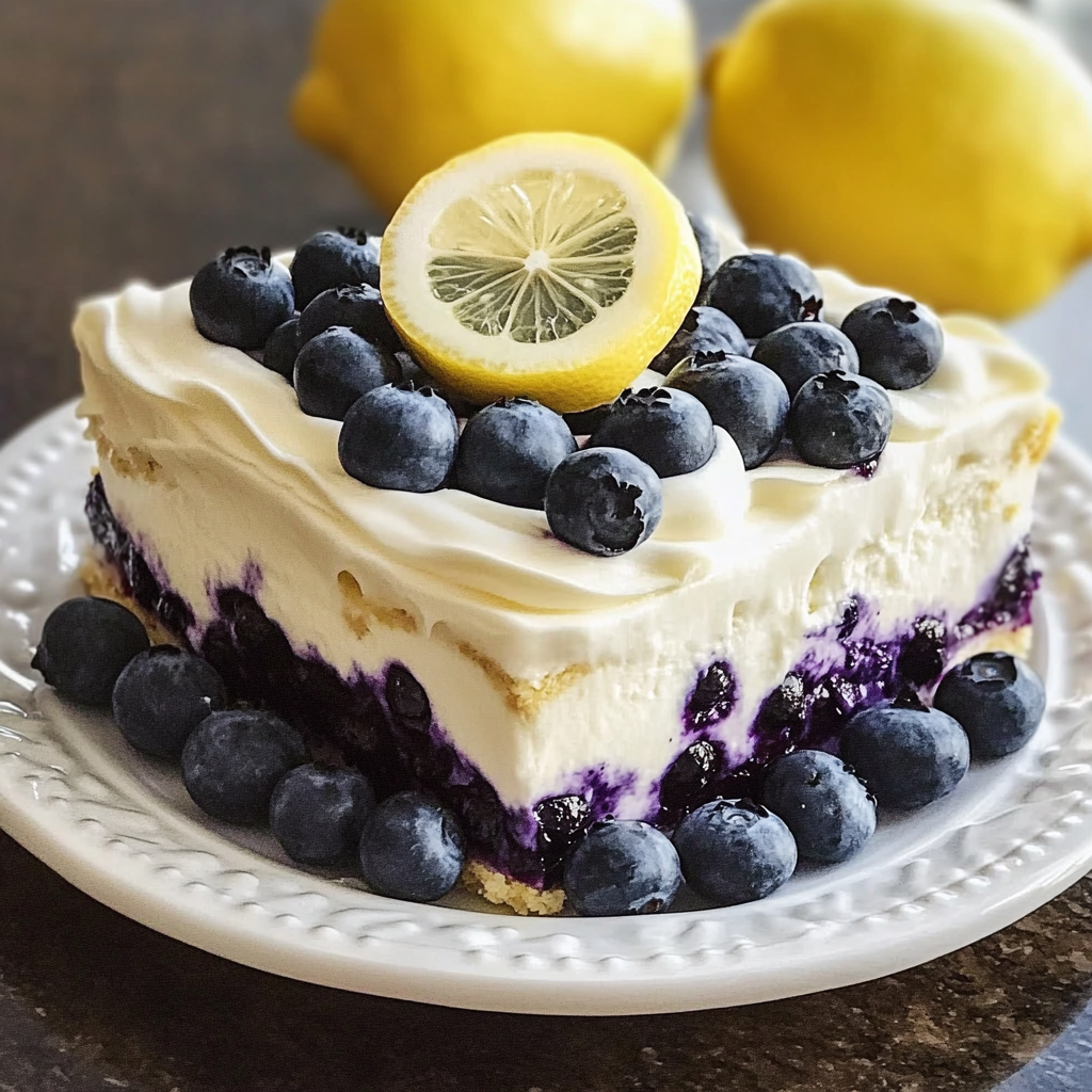 Lemon Blueberry Delight Recipe | Easy No-Bake Dessert for Summer Gatherings